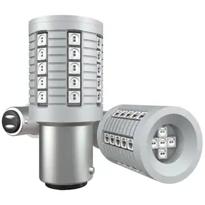 Flash sem hyper 30w 12v, lâmpada para luz de freio p21/5w/12v, branco e âmbar, vermelho, drl p27w, w21w, py21w, 40smd, 3030