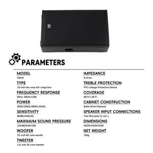 DBK Enceinte Line Array Passive à Gamme Complète 2 Voies 10 Pouces Portable Stéréo/Surround pour Discothèques Salles de Réunion Audio Multifonction - Product Image 3