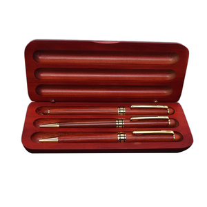 Wholesale Luxury <strong>Redwood</strong> Three-Pack Pen Box Handmade Sustainable Wood Pen Case with Custom Logo Luxury <strong>Redwood</strong> Wooden Pen Case - Product Image 2