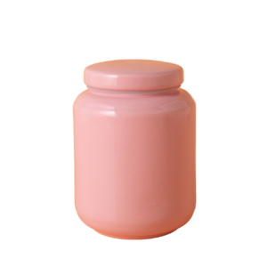 Ceramic Pet Cremation Urn Pink Cylindrical Airtight Simple Style <b>for</b> Dog <b>Ashes</b> Keepsake - Product Image 1
