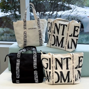 कस्टम खाली सादे प्राकृतिक पुनः प्रयोज्य महिलाओं कैनवास कपास टोटे शॉपिंग बैग लक्जरी फैशन कैनवास टोटे बैग जिपर के साथ टोटे बैग - Product Image 1