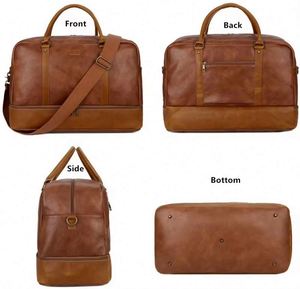Sacs de voyage en polyester, sacs de sport, sacs de week-end en cuir avec compartiment à chaussures, fabrication BSCI, vente en gros OEM. - Product Image 2