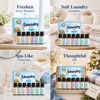 Ensemble d'huiles parfumées 100 % pures extraîtes de plantes pour lessive, diffuseur, humidificateur, huiles d'aromathérapie pour bougies, fabrication de parfums et bains.