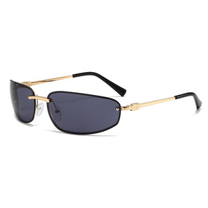 Nouvelles lunettes de soleil polarisées de style européen et américain, en métal, effet œil de chat, dégradé de couleurs, unisexes, tendance, UV400 - Product Image 3