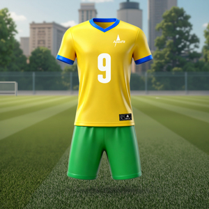 Đào tạo & thể thao mặc áo bóng đá mới nhất in logo tùy chỉnh & tên đội 100% polyester nhanh khô v-cổ Jersey Bộ - Product Image 1