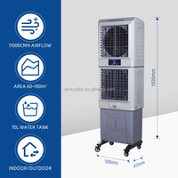 Ventilateur double portable sur pied, climatiseur évaporatif, machine de refroidissement par crimatization, ventilateur 3 en 1 portable