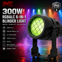 Luz Cegadora para Escenario de Alta Resistencia al Agua de 300W con Alto CRI, RGBALC 6en1, Actualización de Software RDM DMX, Cuerpo Resistente al Sal para Eventos en Parques Temáticos