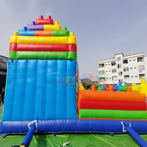 Castillo inflable comercial con bloques de construcción, combo de juegos inflables, parque infantil grande para niños - Product Image 3