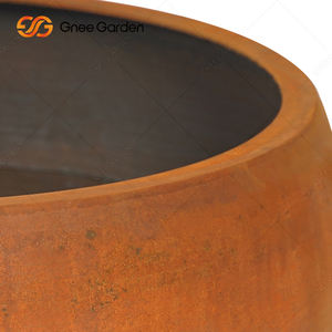 Pot de fleurs carré en acier corten écologique et économique pour la maison et les jardins publics, grande taille, pots de fleurs en métal - Product Image 2