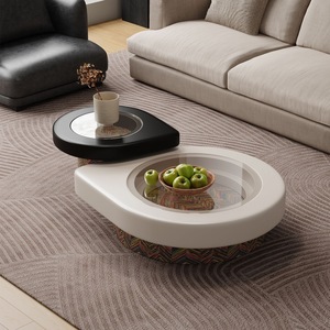 <span class=keywords><strong>Table</strong></span> <span class=keywords><strong>basse</strong></span> moderne haut de gamme <span class=keywords><strong>en</strong></span> verre trempé durable, forme spéciale, luxe léger, convertible, écologique, avec rangement, mobilier de maison - Product Image 1