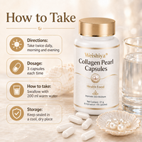 Capsules de supplément de beauté au collagène hydrolysé, anti-rides et hydratantes pour adultes, production personnalisée disponible