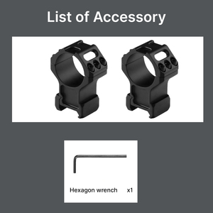 Anneaux de montage en aluminium BANGBANG 20 mm, base de montage à triple rangée de vis, hauteur centrale de 1,4 po pour sports de plein air (noir) - Product Image 5