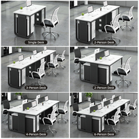 Bureau de travail pour employés, simple, moderne, rectangulaire, en bois, écologique, modulaire, avec écran de séparation, casier, cloison, bureau d'ordinateur pour employés