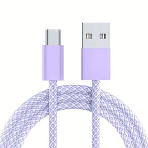 สายดาต้า USB C แบบถักไนลอน 1 ม. 2 ม. 3 ม. 5A สายชาร์จเร็ว สำหรับโทรศัพท์มือถือ - Product Image 4