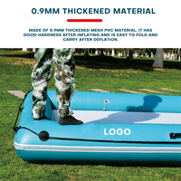 2.3-4m conception anti-collision point de chute PVC bateau de pêche plate-forme flottante gonflable