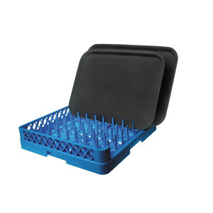 Cestello blu per lavastoviglie per piatti e vassoi con coperchio e portaoggetti - Product Image 1