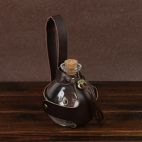 Porte-bouteille en cuir médiéval vintage pour foire de la Renaissance, LARP et cosplay, flacon à potion