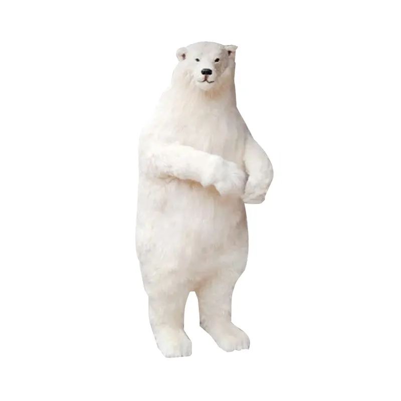 Small Medium Large Xmas Decoration Realistic White Polar Bear New Event Decoration Wild Animal Arctic Animals Toy Polar Bear