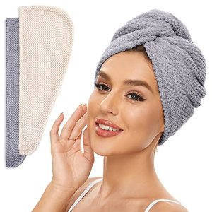 Luxury Woven Cotton Hair Drying Towel <b>Wrap</b> for Women Super Soft Quick Dry <b>Head</b> Turban Bath Spa - Product Image 1