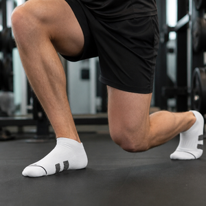 <span class=keywords><strong>Chaussettes</strong></span> de sport à double logo personnalisées, 12 couleurs, cheville renforcée, talon et orteils renforcés, respirantes, <span class=keywords><strong>antidérapantes</strong></span>, pour l'entraînement physique - Product Image 2