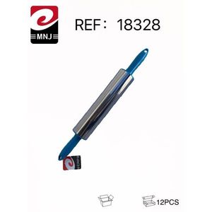 MNJ Rolling Pin Stainless Steel Blue Handle 12Pcs Pack Baking Kitchen Tool - Product Image 3