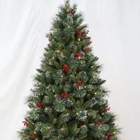 Vente en gros de sapin de Noël artificiel écologique de haute qualité PE + PVC pour lumières LED pour la décoration intérieure du centre commercial