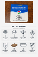 Autocollant NFC en acrylique en néerlandais prêt à être expédié, 10 cm, étiquette Google Review, plaque NFC Premium pour avis