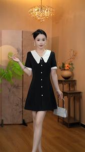 3760 <span class=keywords><strong>ลาวา</strong></span><span class=keywords><strong>เค้ก</strong></span> ชุดเดรสผู้หญิงหรูหราสไตล์ฝรั่งเศส คอปกตุ๊กตาเข้ารูป ดีไซน์สง่างาม - Product Image 2