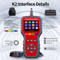 Lector de Códigos OBD2 K2, Herramienta de Diagnóstico para Automóviles, Escáner de Automóviles OBDII/EOBD Multi-idioma