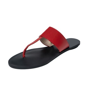 Nouvelles sandales d'été pour femmes, <span class=keywords><strong>tongs</strong></span> décontractées, mules en <span class=keywords><strong>cuir</strong></span> PU, chaussures plates confortables pour femmes - Product Image 3