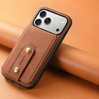 Étui de téléphone magnétique en similicuir avec support de chargement sans fil et fente pour cartes pour iPhone 18 Pro Max, compatible également avec les modèles 17, 16 Plus, 15, 14, 13, 12