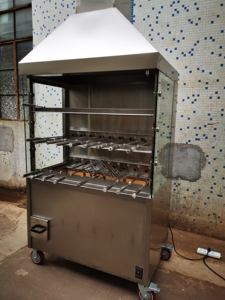 <span class=keywords><strong>Asador</strong></span> Brasileño de Pollo Santamaria Grill con <span class=keywords><strong>Pared</strong></span> de Vidrio, Barbacoa de Carbón Vegetal y Acero Inoxidable para >5 Personas - Product Image 5