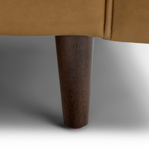 Poltrona Lounge Moderna Minimalista <span class=keywords><strong>in</strong></span> <span class=keywords><strong>Pelle</strong></span> PU con Bracciolo Singolo, Divano Monoposto Marrone Vintage per Soggiorno di Piccoli Appartamenti - Product Image 5