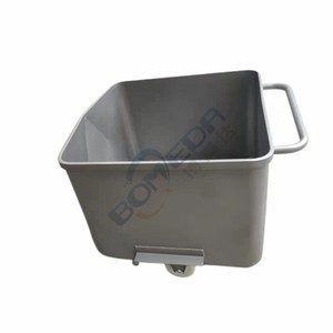 Chariot de transport alimentaire en acier inoxydable Euro 304 pour l'industrie de la viande et des saucisses, chariot à viande Euro Tub - Product Image 4