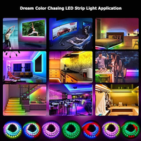 Bande lumineuse LED RGBIC WS2811 SMD 5050 12V 24V adressable, ruban de pixels de couleur de rêve, 60 LED/m, 5m 10m pour la décoration de la maison