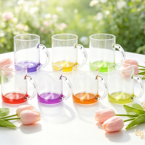 Bulk Sublimation Glass Cup Blanks Frosted Clear Mason Jar <b>Beer</b> Mug Can Tumbler Bamboo Lid Straw DIY Custom Print Party Drinkware - Product Image 2