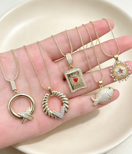 Collares de circonita estilo océano con dije de circonita para regalo de mujer - Product Image 4