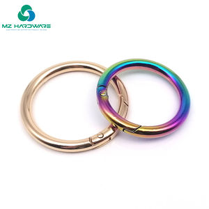 스프링 게이트 O 링 오픈 키 링 가죽 가방 핸드백 벨트 스트랩 결과 펜던트 버클 스냅 걸쇠 클립 트리거 후크 - Product Image 4