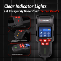 Probador de Baterías Profesional con Impresora, 10-2000 CCA, 12V 24V, Probador de Capacidad de Batería Konnwei Kw700