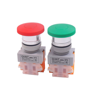 Botón de Paro de Emergencia LAY37-11ZS de Cobre/Acero Inoxidable, 10A, 1NO1NC, IP40, Interruptor de Arranque Tipo Hongo de 22mm - Product Image 1