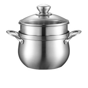 Marmite à soupe 304 acier inoxydable vapeur <span class=keywords><strong>ménage</strong></span> bouillie épaissie cuisinière à induction universelle cuisson nouilles soupe marmite - Product Image 6