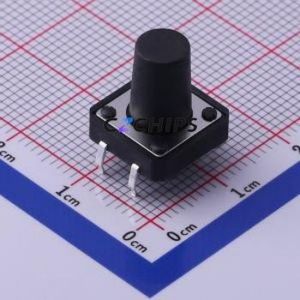 TS-1094-A16B3-D1 Tactile Switch Through hole Component (THT)-4P,12x12mm Switch Single Pole Single Throw Round Button 2.5N 12mm - Product Image 1