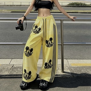 F148/Último Modelo, Pantalones Holgados de Otoño para Mujer, Marca de Moda <span class=keywords><strong>Mickey</strong></span>, Antipilling, Estilo Urbano, Casual - Product Image 2