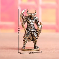 1 pièce Ornement de bureau en laiton, figurine de taureau guerrier avec armure et motif diamant, style rétro, objet décoratif