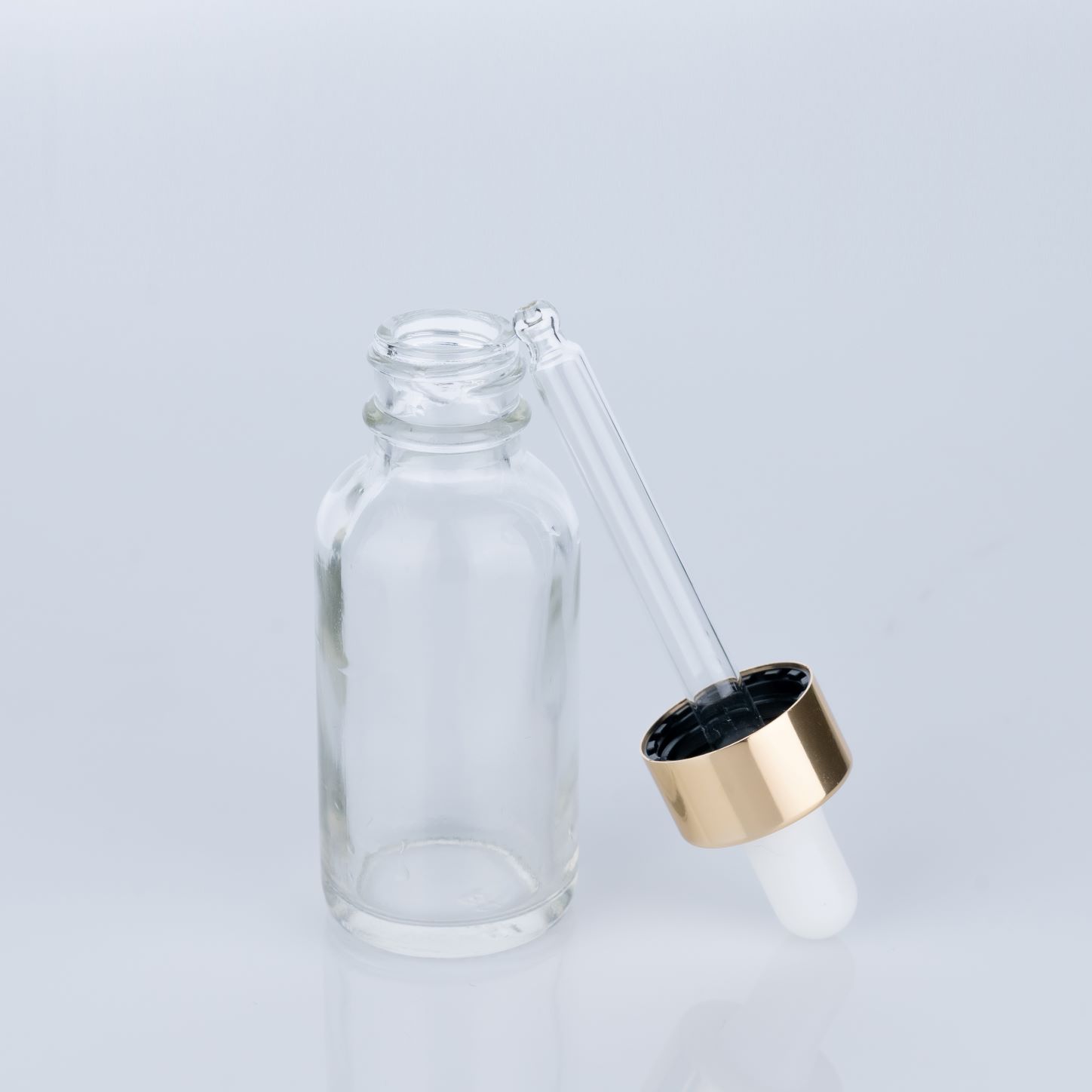 Transparent gass lotion dropper bottle supplier round clear cosmetic bottle glass 60ml/40ml/10ml/5ml oil glass bottle