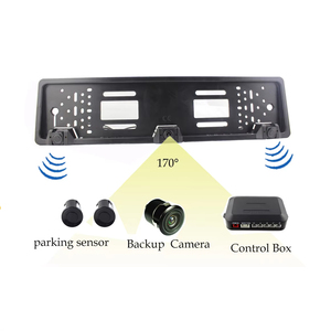 Hot Bán Châu Âu EU Xe Giấy Phép Số Tấm Khung Rear View Sao Lưu Bãi Đậu Xe Đảo ngược Máy Ảnh Với <span class=keywords><strong>Radar</strong></span> Kit Đối Với Xe - Product Image 2