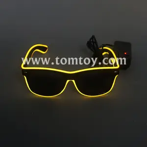 Gafas de sol con luz LED, lentes de sol con cable, parpadeantes