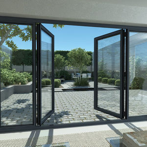 Puertas Plegables de Aleación de Aluminio Insonorizadas Estándar de Australia con Persianas Integradas, Acabado Exterior, Puerta Francesa - Product Image 1