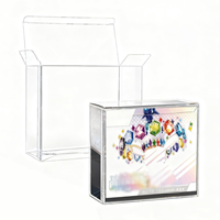 Boîte de rangement pour cartes à collectionner en gros, en plastique PET transparent et flexible, boîte de présentation pour boosters avec grande capacité
