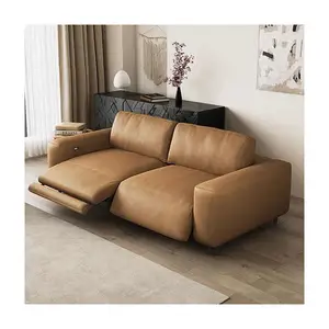 Luxury Double Seat Retractable Smart Sofa Functional Adjustable Leather Electric Living Room Sofas